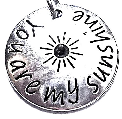 You are my Sunshine Unique Charm Stainless Steel Strong Women's Lanyard, ID Badge Card Holder Teacher Gift Nurse Cruise Keys Phone