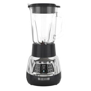 BLACK+DECKER BL1400DG-P Quiet Stainless Steel Blender with Cyclone Glass Cup