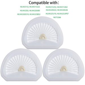 4Pack VLPF10 Replacement Filters Compatible with Black and Decker Hand Vacuum Filter Model # HLVA320J00 HLVA315j & N575266