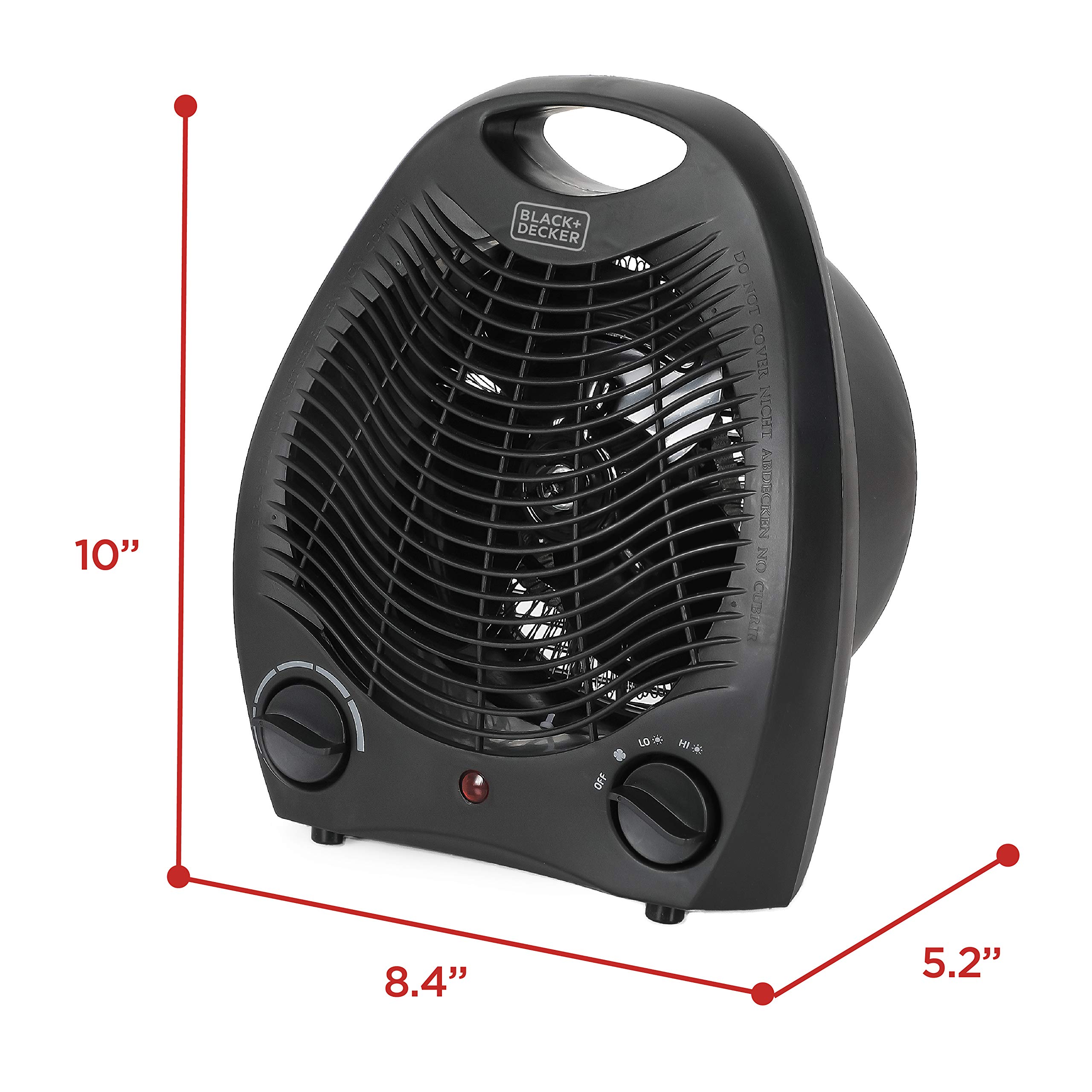 BLACK+DECKER BHD101B 1,500-Watt Personal Desktop Heater (Black)