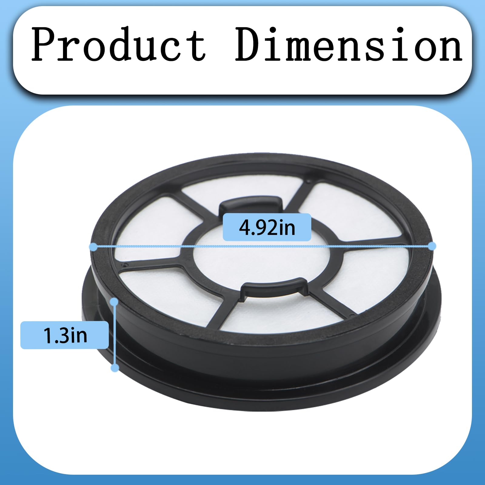 1 Pack HEPA Vacuum Filter Compatible with Black & Decker Airswivel Vacuum Cleaners BDASV101, BDASV102, BDASV103, BDASV104, BDASL201, BDASL202, BDASP103