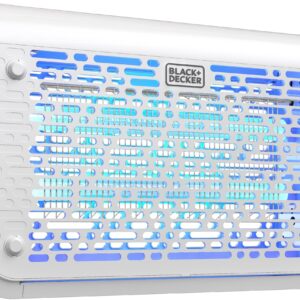 BLACK+DECKER Bug Zapper | Electric UV Insect Killer& Catcher for Flies, Gnats, Mosquitoes, & Other Flying Pests | 6,000 Sq/Ft Coverage for Indoor/Outdoor Use Includes Home, Kitchen & Other Areas