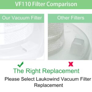 VF110 Filter, 6 Pack Replacement Vacuum Filters for Black & Decker VF110 Cordless Vacuum CHV1210, CHV1410, CHV1410B, CHV1410L, CHV1410L32, CHV1510, CHV9610, BDH2000L, 90558113-01