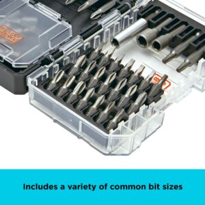 BLACK+DECKER BLACK + DECKER Screwdriver Bit Set, 40-Piece (BDAST40SETFF)