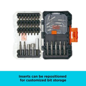 BLACK+DECKER BLACK + DECKER Screwdriver Bit Set, 40-Piece (BDAST40SETFF)