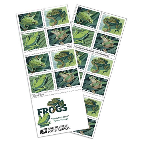 Frogs Forever Postage Stamps US First Class Postage Book of 20