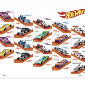 2018 Hot Wheels Cars Sheet of 20 Forever Postage Stamps Scott 5330
