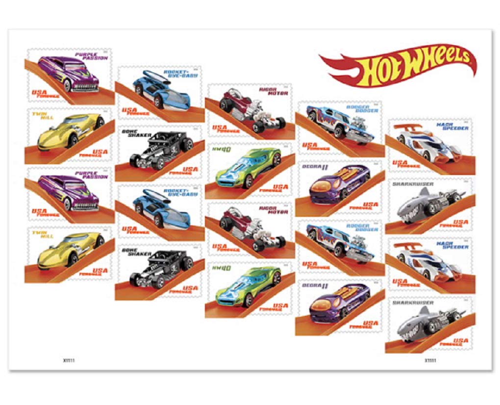 2018 Hot Wheels Cars Sheet of 20 Forever Postage Stamps Scott 5330 — 🛍️ ...