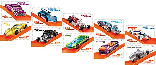 2018 Hot Wheels Cars Sheet of 20 Forever Postage Stamps Scott 5330