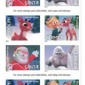 Rudolph the Red-Nosed Reindeer USPS Forever Stamps, Book of 20