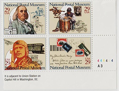 Stamps U.S. 1993 National Postal Museum Issue Scott 2779 -82 MNHVF block lot