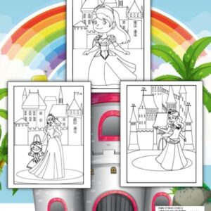 Princess Coloring Book for Kids Great Gift for Girls, Ages 4-8 Activity Book for Kids Unique and Cute Coloring pages 8.5 x 11 Inches (21.59 x 27.94 cm)