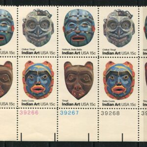 US Stamp 1837A- Indian Masks Issued in 1980. Mint Never Hinged Original Gum