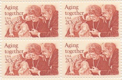 Aging Together Set of 4 x 20 Cent US Postage Stamps NEW Scot 2011