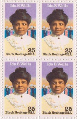 Ida B. Wells Set of 4 x 25 Cent US Postage Stamps NEW Scot 2442