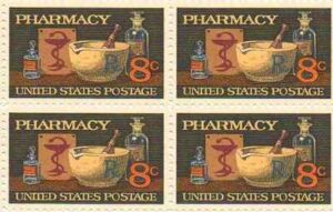 pharmacy set of 4 x 8 cent us postage stamps new scot 1473