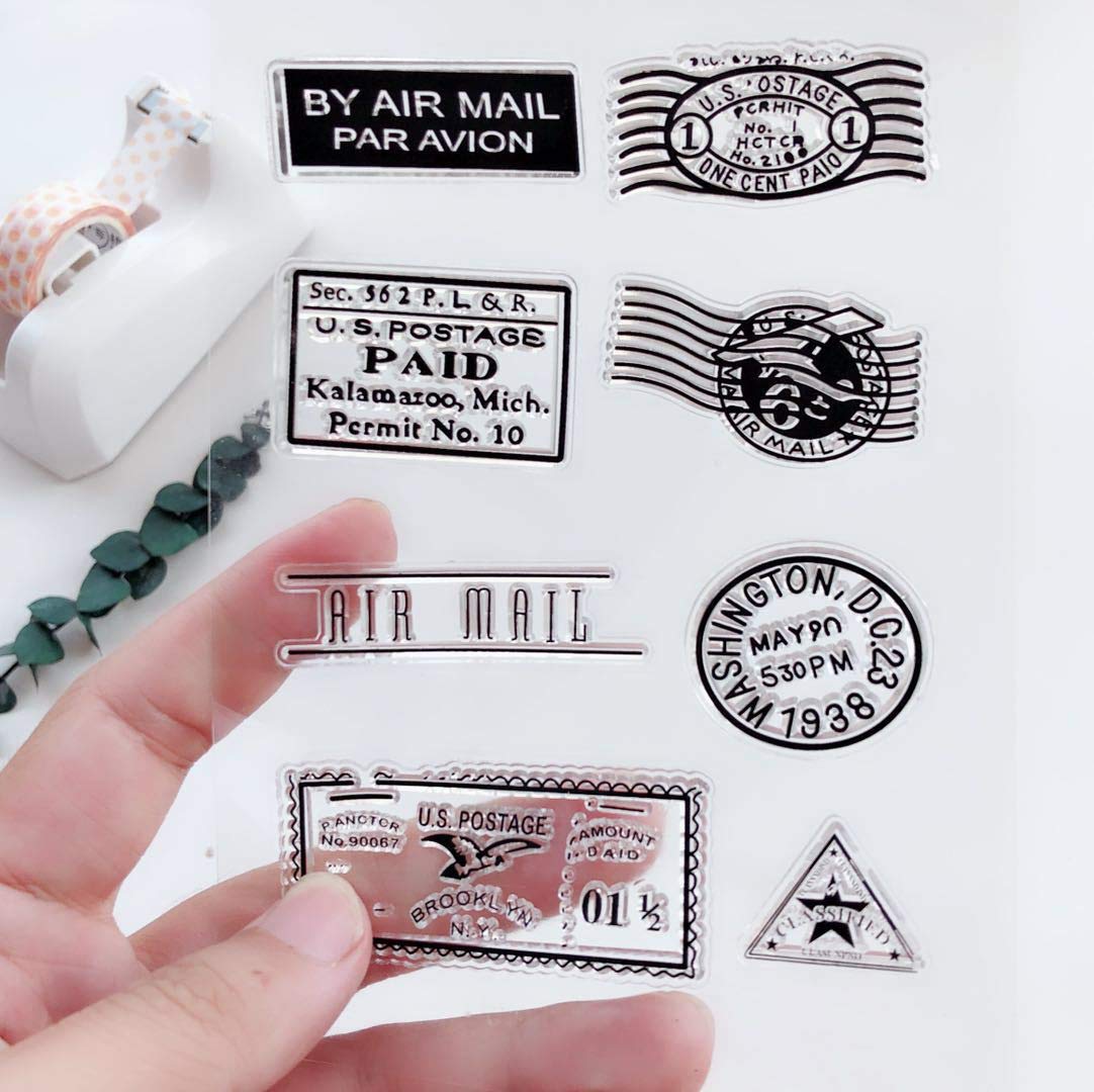 MALISTLN US Postage and Stamps Clear Stamps for DIY Scrapbooking and Card Making Decoration