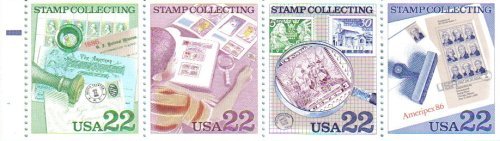 STAMP COLLECTING #2201a Booklet Pane of 4 x 22 US Postage Stamps by usps