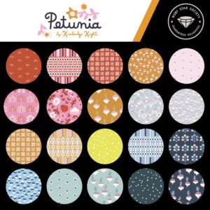 Petunia Jelly Roll (40 Pieces) by Kimberly Kight for Ruby Star Society + Moda 2.5 x 44 inches (6.35 cm x 111.76 cm) Fabric Strips