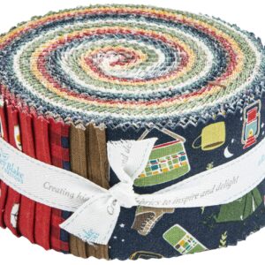 Gracey Larson Love You S'More Rolie Polie 40 2.5-inch Strips Jelly Roll Riley Blake RP-12140-40