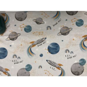 Araniozb Space Quilting Squares,Space fat quarter bundle,Quilting Fabric,Shooting Star Sewing Fabric,Space Cotton Fabric Bundles,Outer Space Quilt Fabric,Space Cotton Fabric 15.6'' x 19.8''(7PCS)