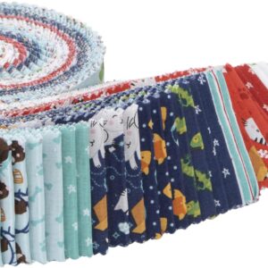 Lori Whitlock Pets Rolie Polie 40 2.5-inch Strips Jelly Roll Riley Blake Designs RP-13650-40