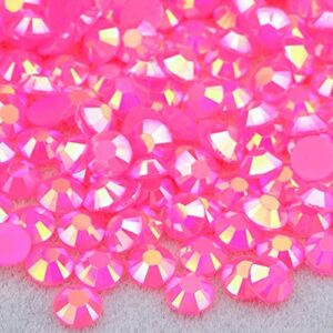 2mm 3mm 4mm 5mm Transparent Light Purple AB Rhinestone Flat Back Resin Crystal Stones Non Hot Fix Jelly Strass