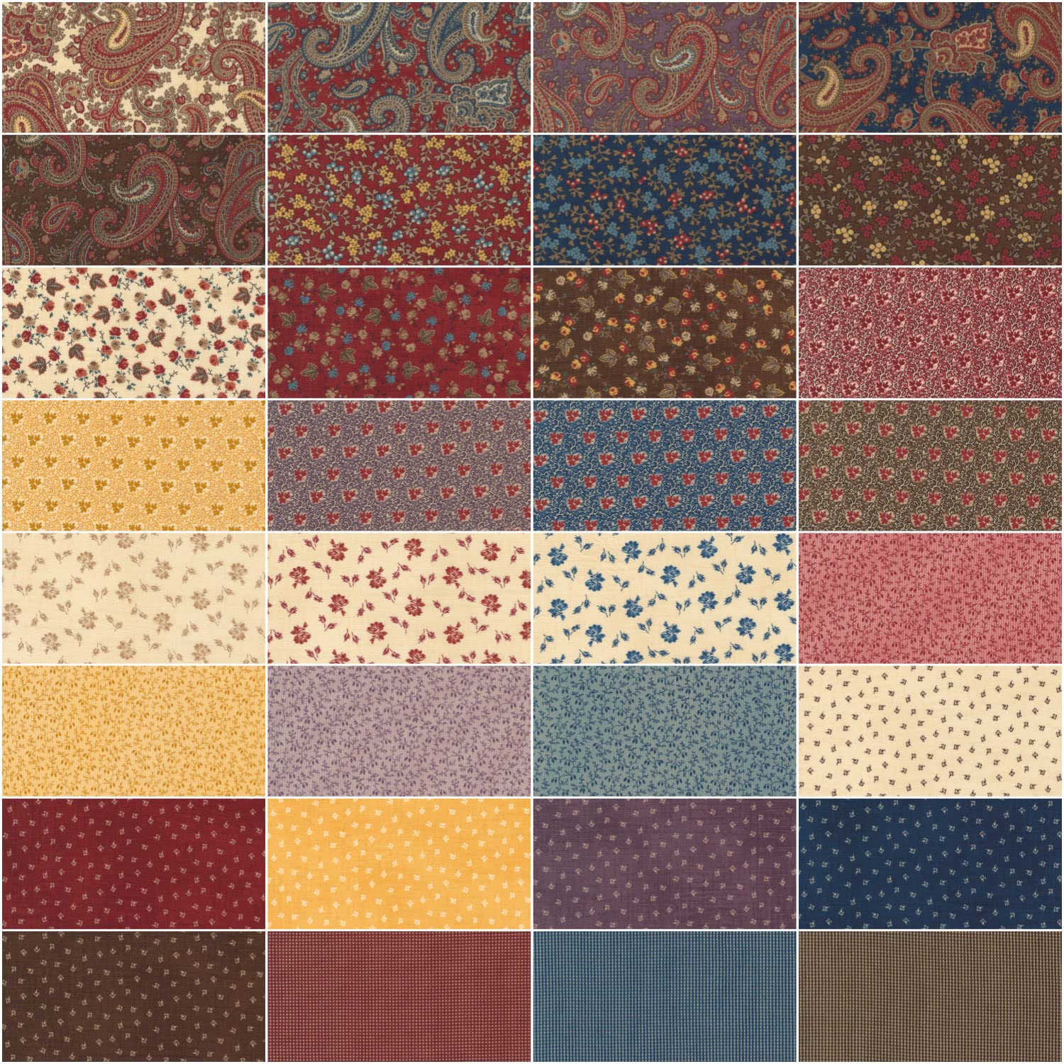 Betsy Chutchian Mary Ann's Gift Jelly Roll 40 2.5-inch Strips Moda Fabrics 31630JR