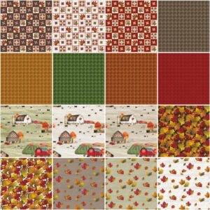 Tara Reed Fall Barn Quilts Rolie Polie 40 2.5-inch Strips Jelly Roll Riley Blake Designs RP-12200-40