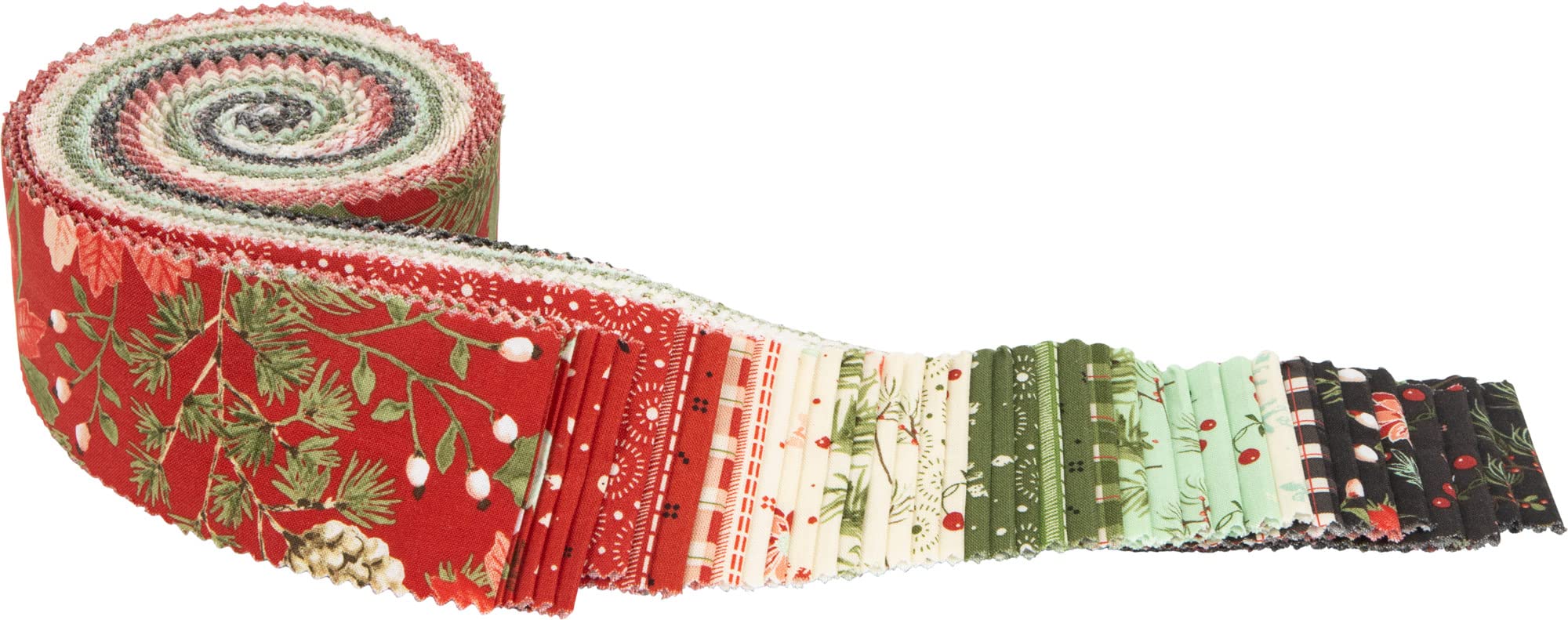 Riley Blake Designs Sandy Gervais Adel in Winter Rolie Polie 40 2.5-inch Strips Jelly Roll RP-12260-40