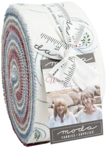 moda fabrics winter flurries jelly roll by holly taylor 6880jr, multicolor