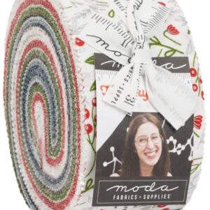 Gingiber Merrymaking Jelly Roll 40 2.5-inch Strips Moda Fabrics 48340JR, Assorted Color