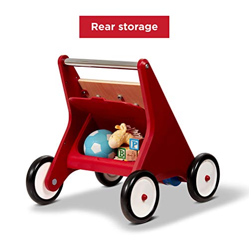 Radio Flyer Classic Push & Play, Toddler Walker with Activity Play, Ages 1-4, Red Walker Toy