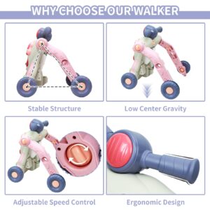 LemoHome Baby Walker,Baby Push Walker,Baby Sit-to-Stand Learning Walker,Could Assemble as Scooter,Motorbike,Detachable Panel,Activity Center,Musical Walking Toys for Infants