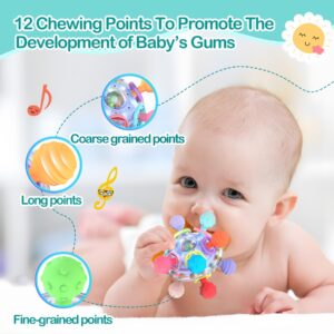 3 in 1 Baby Toys 6 to 12 Months, Baby Teething Toys & Pull String & Shape Sort Cube Sensory Toys, Montessori Toys for Babies 6-12 Months, Infant Toys 6-9-12-18 M+, Gifts for Baby Toys 12-18 Months