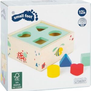 small foot wooden toys Small Foot Wooden Toys Shape-Fitting Activity Cube "Move it!" playset designed for children 12+ months, Multi (10944)