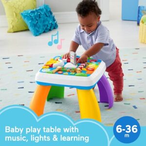 Fisher-Price Baby to Toddler Toy Laugh & Learn Around the Town Learning Activity Table with Music & Lights for Infants Ages 6+ Months​ (Amazon Exclusive)