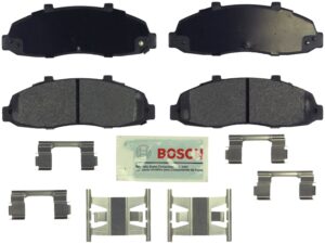 bosch be679h blue ceramic disc brake pad set with hardware - compatible with select ford f-150, f-150 heritage; lincoln blackwood; front