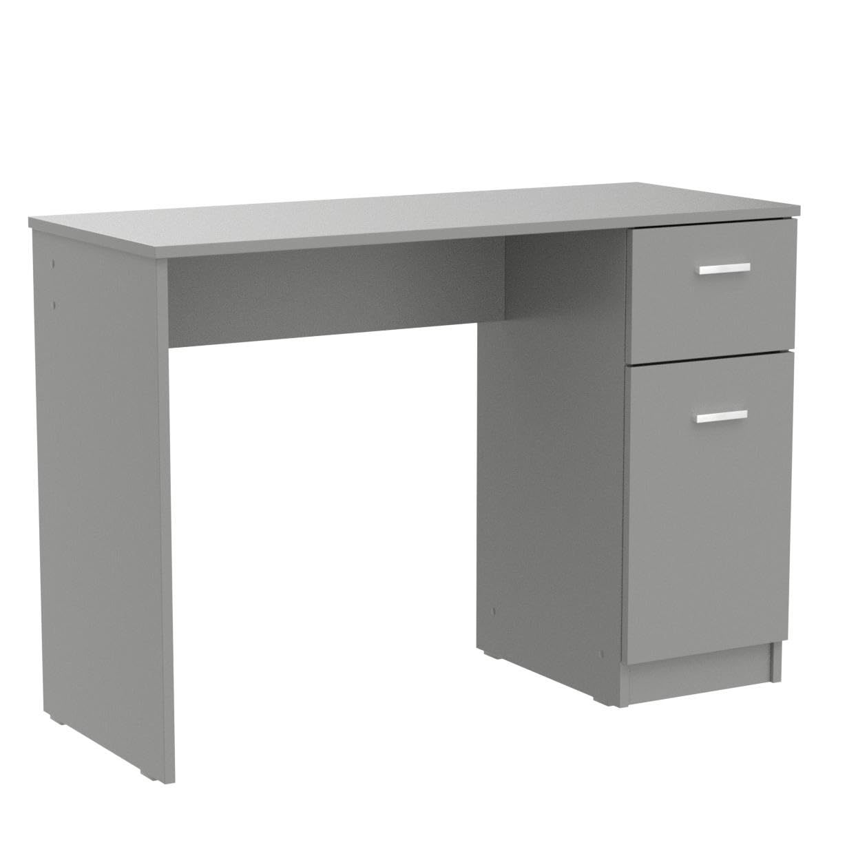 Madesa Compact Computer Desk Study Table for Small Spaces Home Office 43 Inch Student Laptop PC Writing Desks with Storage and Drawer - Grey