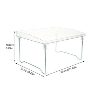 Desk Cup Holder Clear Lap Desk Folding Acrylic Bed Tray Countertop Storage Rack Clear Laptop Stand Bed Desk Table for Reading Eating Writing Kitchen Bathroom Storage Holder