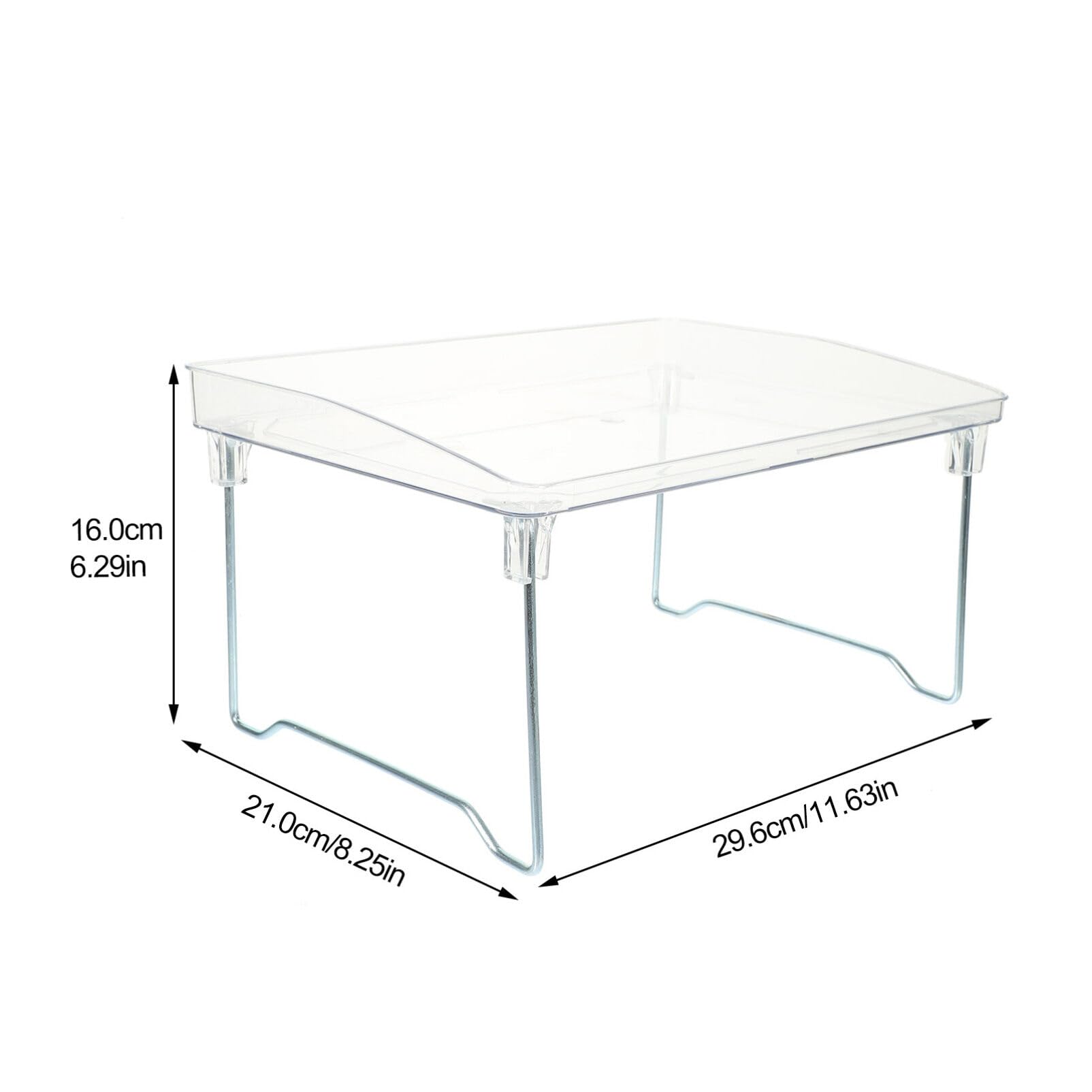 Desk Cup Holder Clear Lap Desk Folding Acrylic Bed Tray Countertop Storage Rack Clear Laptop Stand Bed Desk Table for Reading Eating Writing Kitchen Bathroom Storage Holder