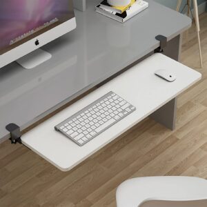 keyboard tray under desk, pull out keyboard tray with c clamp, computer drawer for typing, ergonomic desk computer keyboard stand, perfect for home or office