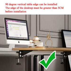 Keyboard Tray Under Desk, Pull Out Keyboard Tray with C Clamp, Computer Drawer for Typing, Ergonomic Desk Computer Keyboard Stand, Perfect for Home or Office