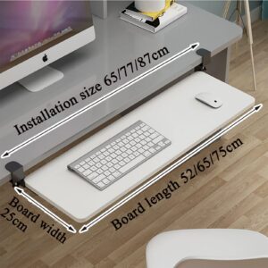 Keyboard Tray Under Desk, Pull Out Keyboard Tray with C Clamp, Computer Drawer for Typing, Ergonomic Desk Computer Keyboard Stand, Perfect for Home or Office