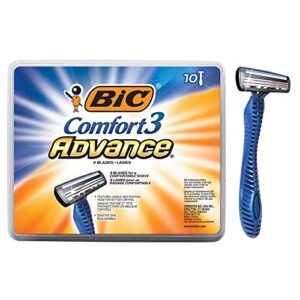 BIC Comfort 3® Advance® Disposable Razor, Blue, 10 Pack