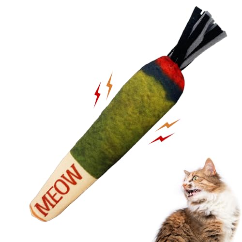 TOYGENICS - Doobie Catnip Toys for Indoor Cats w/Crinkly, Durable Material & Interactive String Ends for Cat Enrichment & Cat Teeth Cleaning, The Best-Kitten Toys-Cat Toys-Catnip Toy