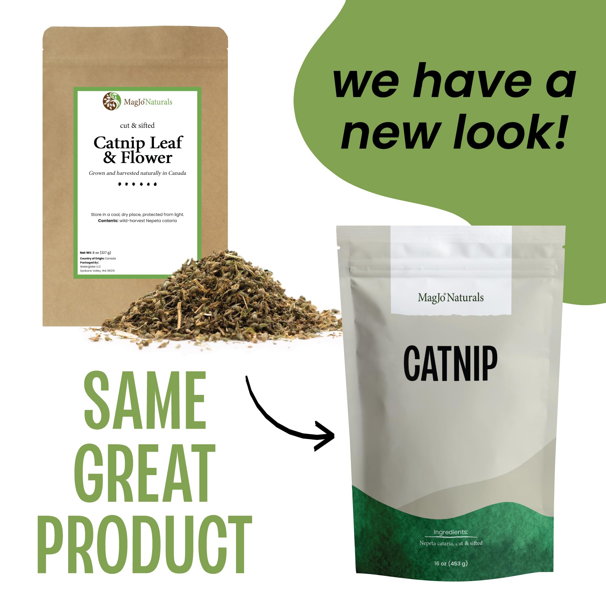 MagJo Naturals Farm Direct Catnip | Freshest Available | Bulk Bag (Half Pound)