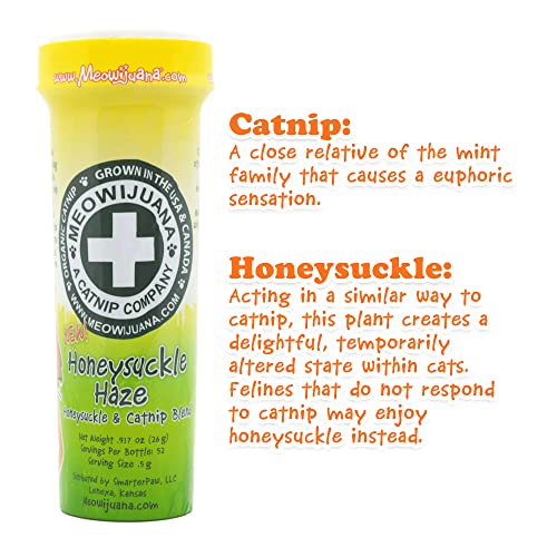 Meowijuana Catnip| New Honeysuckle Haze | Organic | Premium Ground Catnip | High Potency | Grown in The USA