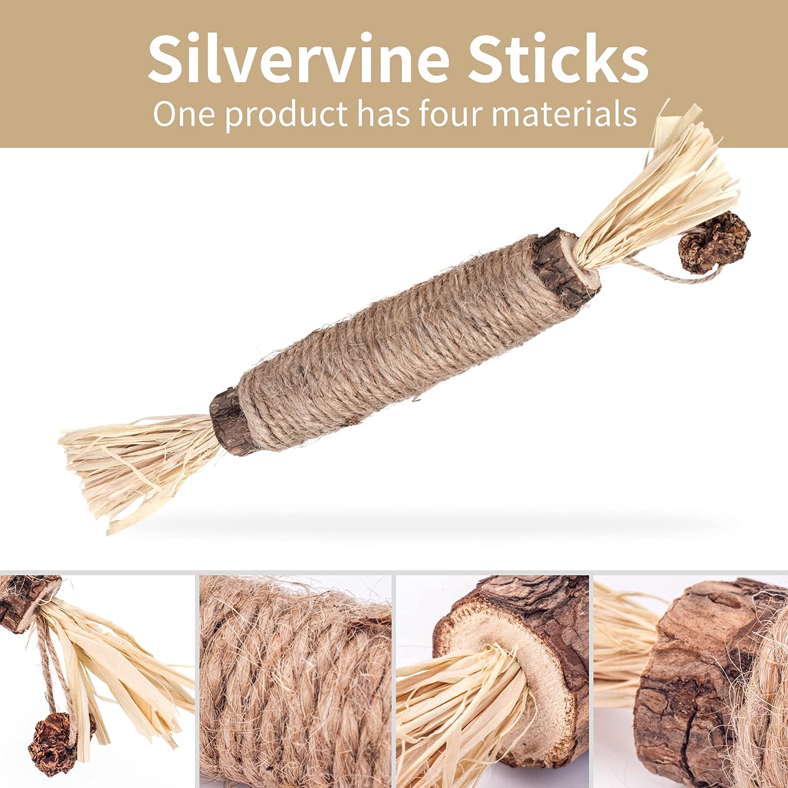 Ombsyej Matatabi Stick for cat, 5 Pack Silvervine Chew Sticks for Cats, Catnip Silvervine Toys Kitten Teething Toys Catnip Sticks Suitable for All Cats, Make Your cat Feel Calm and Relaxed