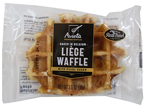 Avieta Belgian Pearl Sugar Waffles, 6 Individually Packed 3.17 Ounce